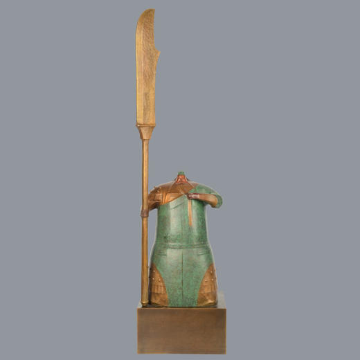 宇达青铜全铜摆件《关公（站像）》 关公礼品摆件 作者：王敬东 商品图0