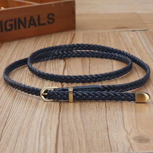 女士细腰带编织装饰时尚百搭ins风配连衣裙子毛衣短裤收腰小皮带 商品图1