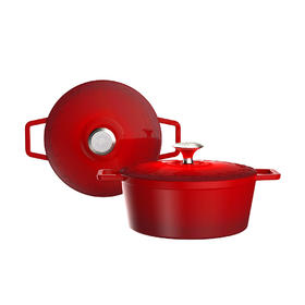 BGA2401   Breguet琅彩系列珐琅铸铁锅（经典红）