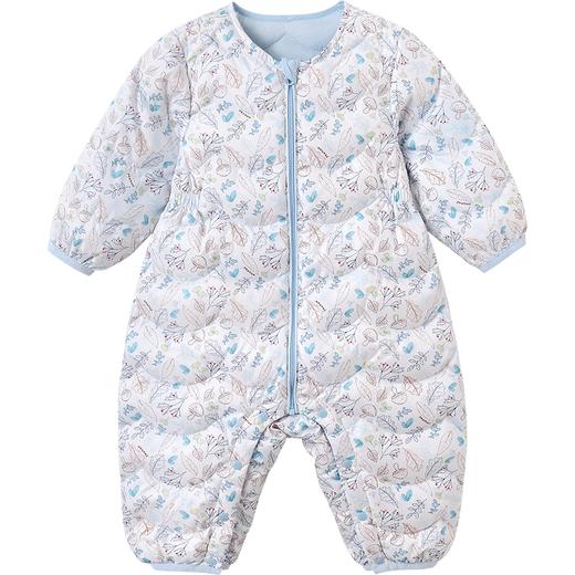 英氏保暖羽绒连体衣婴儿家居鹅绒火山岩防钻绒长蛤冬 YZJAJ41020A 商品图4