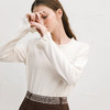 famecoco范可儿长袖T恤秋冬洋气荷叶边内搭打底衫F218BB002 商品缩略图0