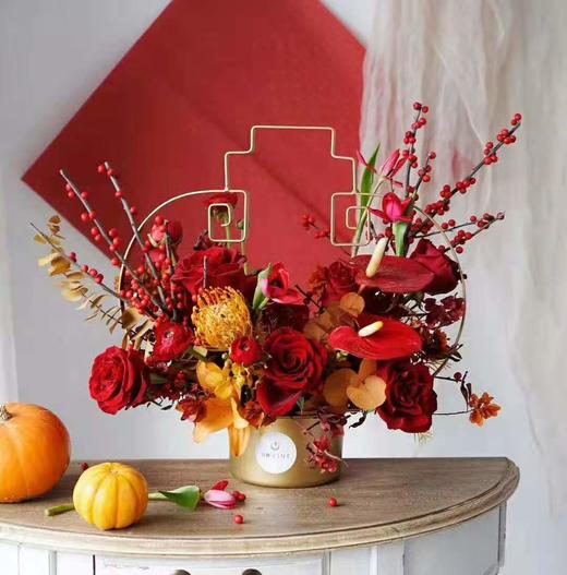 19W018中国风金属插花篮 商品图3