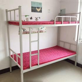 工地床加厚双层床上下床宿舍高低床员工上下铺铁木床公寓床双人床 学生宿舍专用