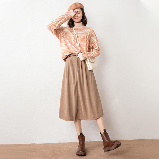 灯芯绒复古半身裙 商品图0