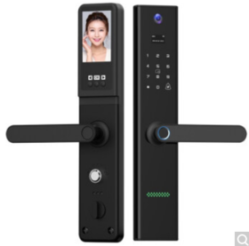 英典 （HW) 指纹锁可视猫眼密码锁智能门锁 包安装 经典版-六合一解锁