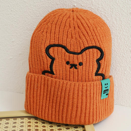 【深层保暖更舒适】帽子女春秋冬天ins潮小熊卡通可爱针织毛线百搭时尚护耳保暖冷帽 商品图10