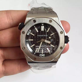 JF精品 V7版本钢带款出货 AP 爱彼皇家橡树离岸型15710系列，经过多道工序的打磨和磨砂处理，终把AP特有的八角型表圈表达出棱角分明的线条