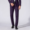 罗蒙西裤男秋装修身款纯色简约商务通勤上班职业男长裤子 商品缩略图6