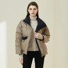 METTE2021年冬季女士90白鹅绒短款羽绒服宽松直筒双面穿加厚外套 商品缩略图1