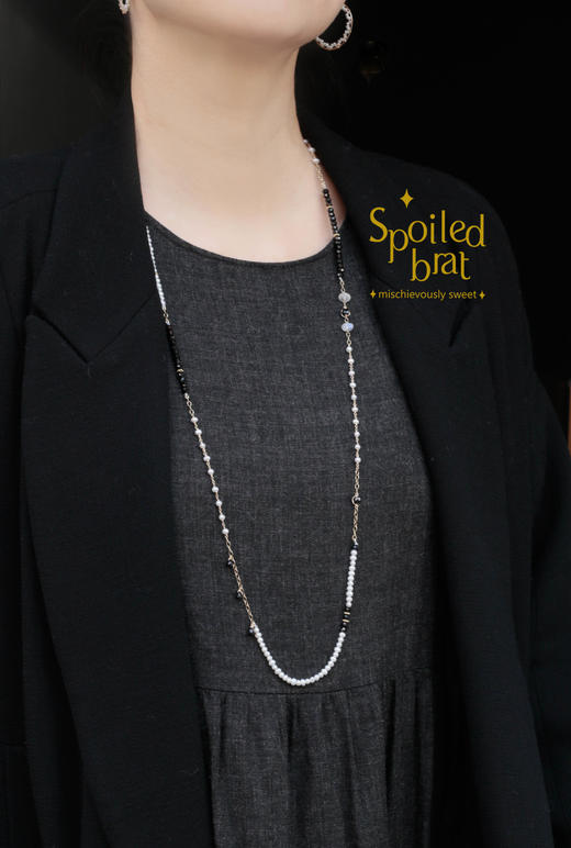 SpoiledBrat Jewelry尖晶石珍珠长鏈 商品图3