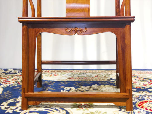 红桥红  家具严选  缅甸花梨（大果紫檀）【上博四出头官帽椅 三件套】 商品图8