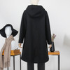 FOCALS福柯斯冬季新款长款纯色连帽拉链羊毛大衣外套FYQDK830N1 商品缩略图2