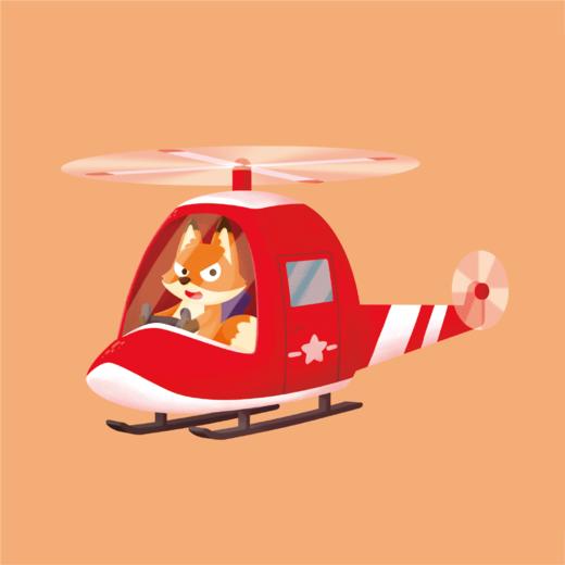 1阶-动物交通：直升机 商品图0