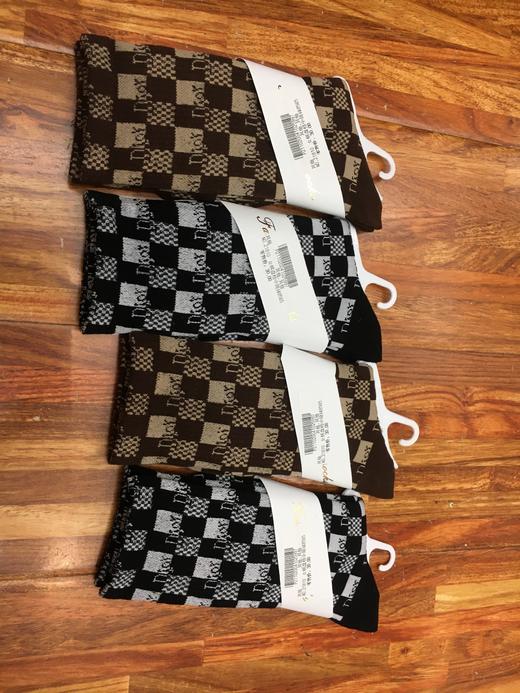 女棋盘格中筒袜8565 商品图0