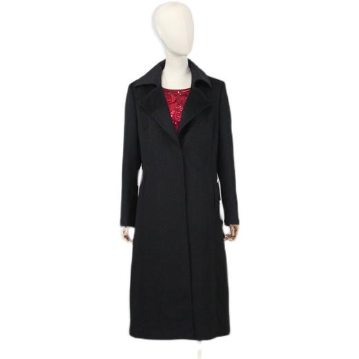 FOCALS福柯斯冬季新款修身长款纯色羊毛双面呢大衣外套FYQDK710N1 商品图4