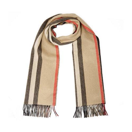 【现货秒发】BURBERRY/博柏利 男女中性流苏装饰山羊绒双面两用围巾 80187701 商品图0