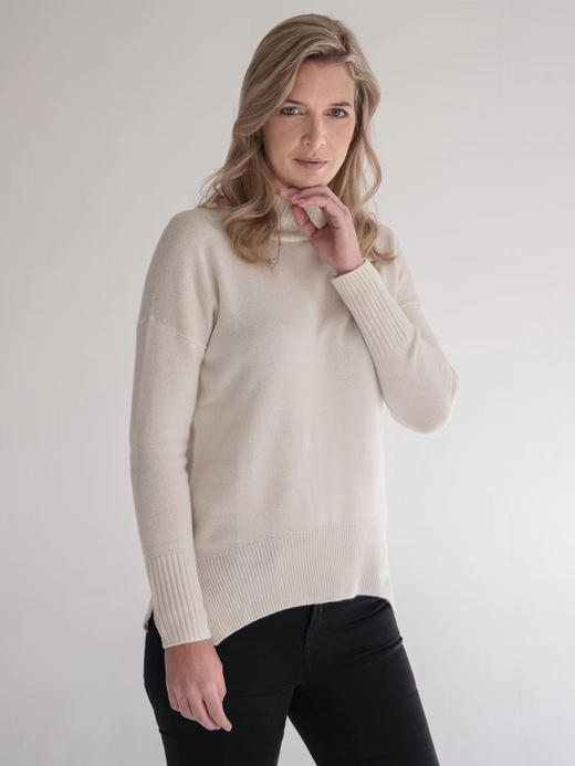 Puree｜#1986 half-neck baby cashmere sweater 半高领小山羊绒女款毛衣 [黑 / 白 / 驼] 商品图0