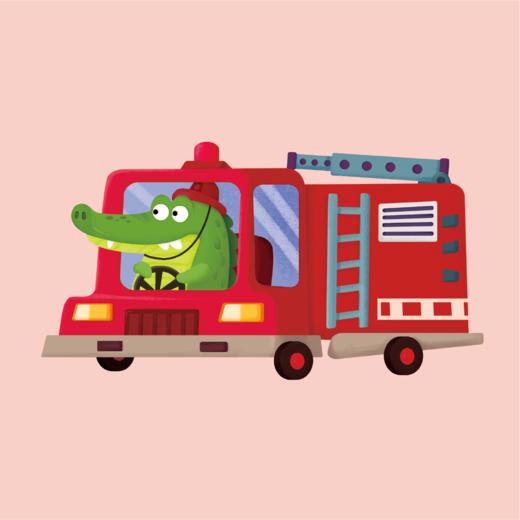 1阶-动物交通：消防车 商品图0