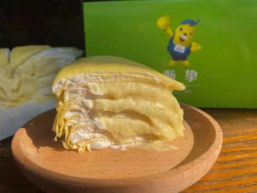 明天到~【爆浆榴莲千层】450g/6寸，带刀叉盘 商品图4