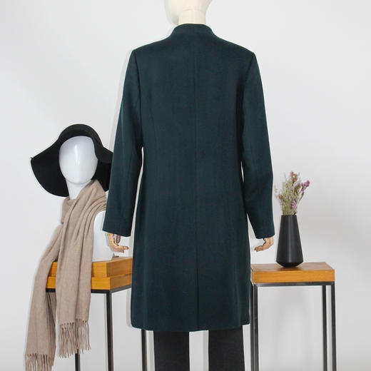 FOCALS福柯斯冬季新款修身中长款纯色羊毛羊绒大衣外套FYBDK750G7 商品图2