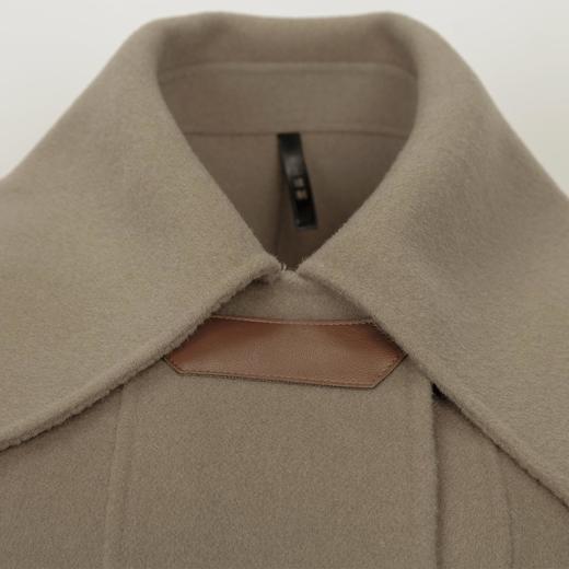 LH9C3斯尔丽瑟俪2021秋冬新款暗门襟气质大口袋羊毛双面呢中长款大衣 商品图4