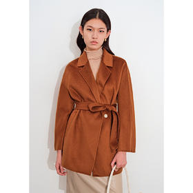 诗篇系腰时尚短款大衣6C30580390