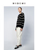 HIDEMI 浣熊毛黑白条纹粗针毛衣 商品缩略图5