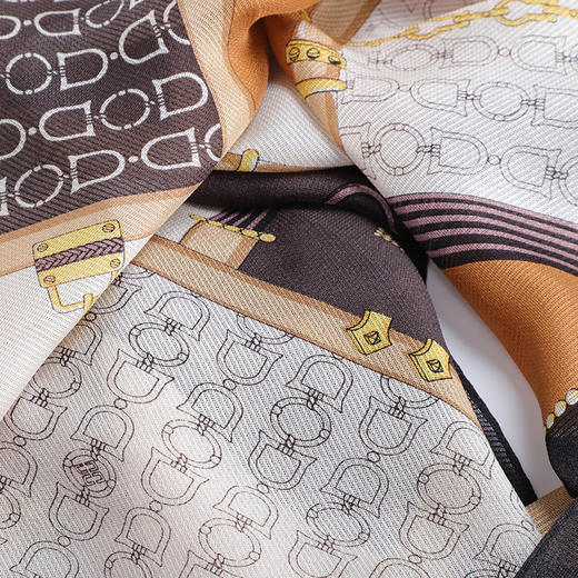 DA*S韩系时尚前为摩登风格小清新百搭桑蚕丝围巾 WXWD170 01W 商品图3