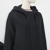 FOCALS福柯斯冬季新款长款纯色连帽拉链羊毛大衣外套FYQDK830N1 商品缩略图3