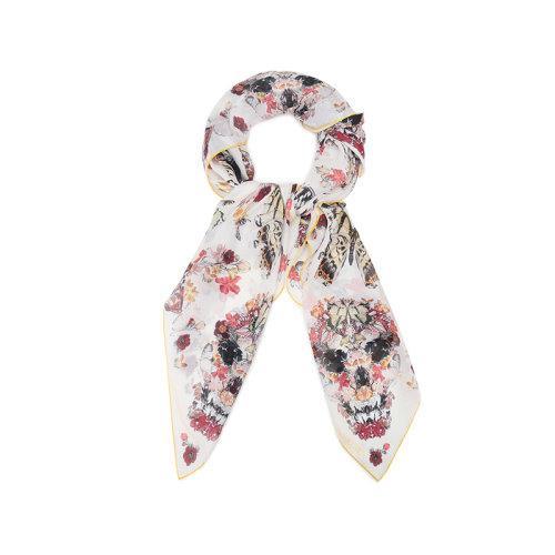 【国内现货】Alexander McQueen/亚历山大麦昆 2021款 女士桑蚕丝方巾丝巾围巾 639612 3011Q 商品图6