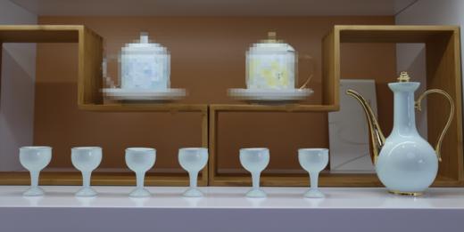 华光国瓷（青）7头酒具 大作坊+金 商品图0