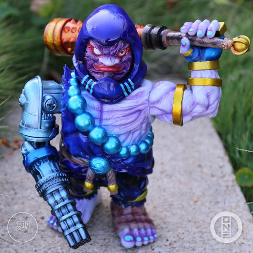 现货 壹工坊 蓝调达摩 搪胶潮玩 摆件 潮流玩具 商品图1