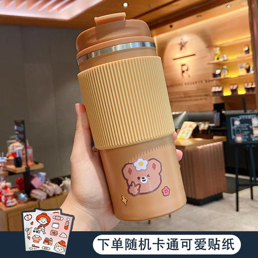 【简约咖啡杯】便携办公304不锈钢杯子餐饮用具大容量车载保温杯男女学生水杯 商品图10