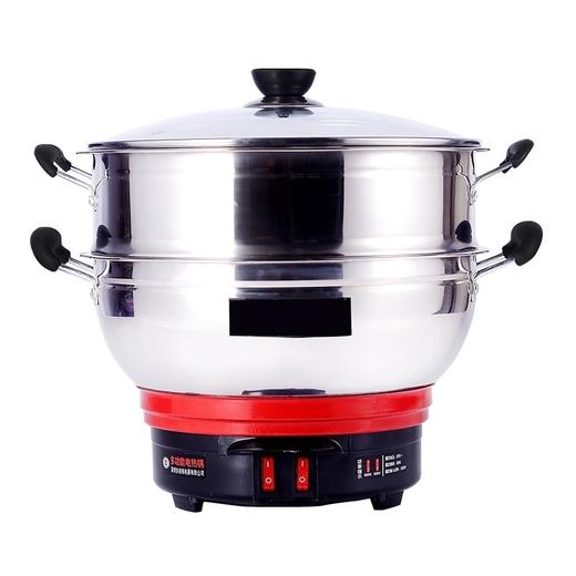 电饭煲炒菜煮饭一体锅多功能电热锅家用宿舍煮面锅小电锅2-4人蒸 商品图0