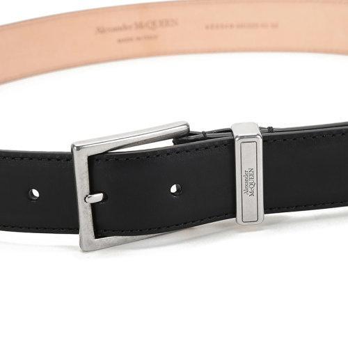 【国内现货】Alexander McQueen/亚历山大麦昆 2021款 男士牛皮革针扣式皮带腰带 625540 1XI0Y 商品图4