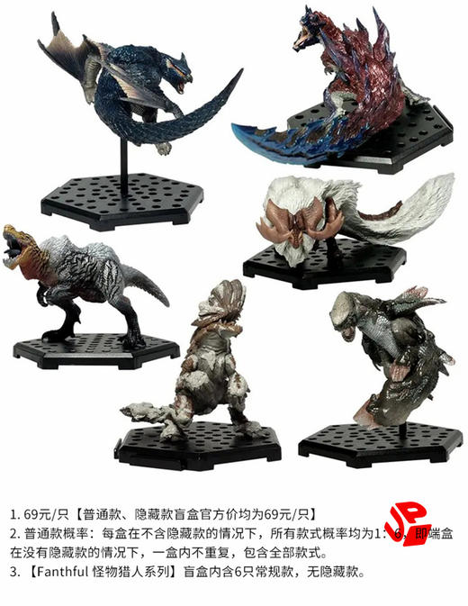【停购】Fanthful 卡普空 怪物猎人 6只/盒 盲盒 商品图3