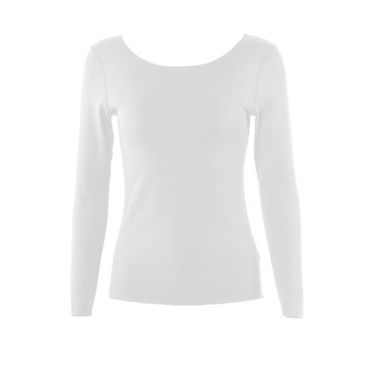 安莉芳秋冬圆领无痕修身暖衣上装女打底棉毛衫ED0286 商品图5