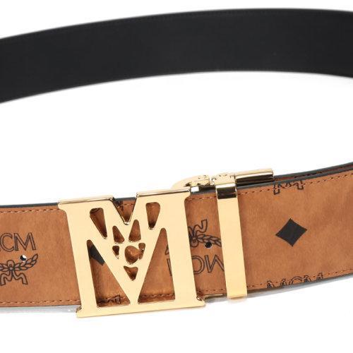 【国内现货】MCM/MCM 2021款 男女中性涂层帆布配皮板扣式双面皮带腰带 MXBAALM05 商品图4