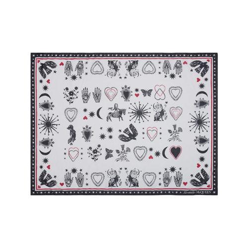 【国内现货】Alexander McQueen/亚历山大麦昆 2021款 女士棉质围巾披肩 665646 3624Q 商品图8