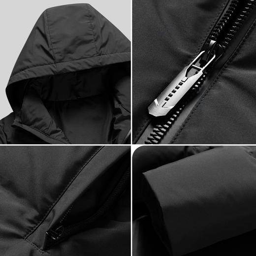 【新款DTH】大依优型大码白鸭绒连帽羽绒服短款加肥加大外套休闲胖子大码男上衣 商品图4