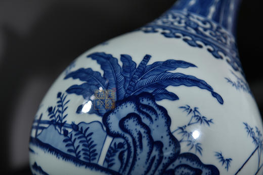 涂杏花：青花石竹芭蕉纹玉壶春瓶 商品图4