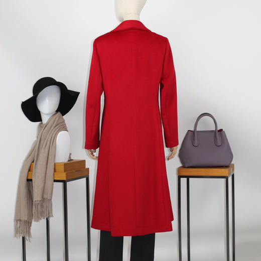 FOCALS福柯斯冬季新款修身长款纯色羊毛双面呢大衣外套FYJDK790R1 商品图2