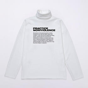 日本 MISTERGENTLEMAN TURTLE NECK TEE MG两翻领印花长袖高领T恤