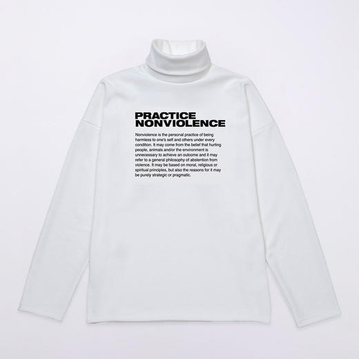 日本 MISTERGENTLEMAN TURTLE NECK TEE MG两翻领印花长袖高领T恤 商品图0