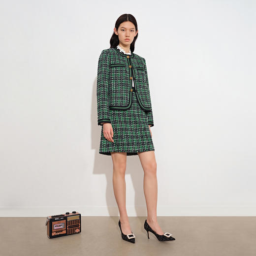 诗篇秋季新品是优雅知性气质半身裙6C31350130 商品图1