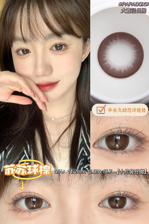 Papadox 苏苏球棕【日抛】 商品图0