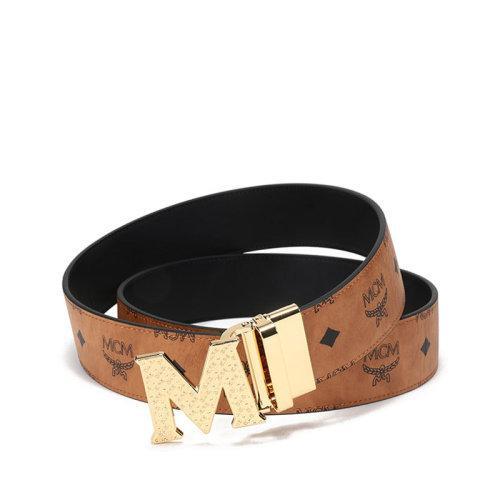 【国内现货】MCM/MCM 2021款 男女中性涂层帆布配皮板扣式双面皮带腰带 MXBBSVI01 商品图0