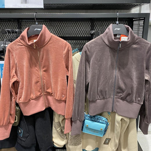 【M断码】李宁女子2021秋冬新款健身系列无帽开衫宽松运动外套AWDR920【库存有限，如无货将做退款，介意慎拍！】 商品图0