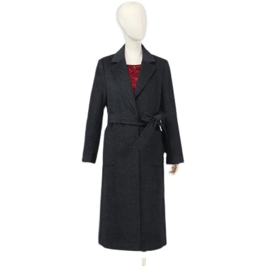 FOCALS福柯斯冬季新款修身中长款纯色羊毛羊绒大衣外套FYBDK823AN 商品图4