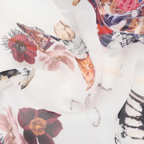 【国内现货】Alexander McQueen/亚历山大麦昆 2021款 女士桑蚕丝方巾丝巾围巾 639612 3011Q 商品图9